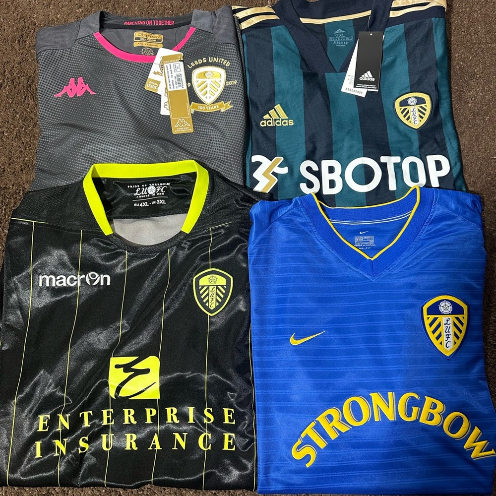 Leeds United football shirts